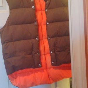 Brown Puffer Women's Vest reversible large size